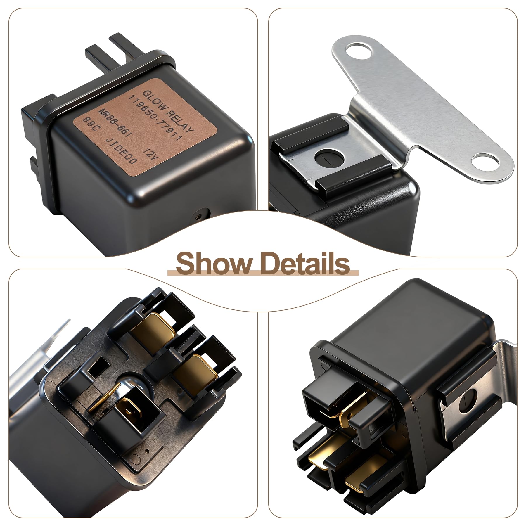 Amazon.co.jp: 12V 予熱グロープラグ リレー 119650-77911 119650